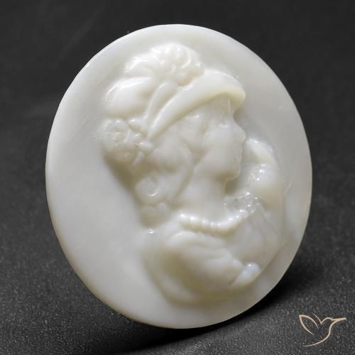 Madreperla bianco perla naturale da 10.14 ct, Rotondo, Opaco