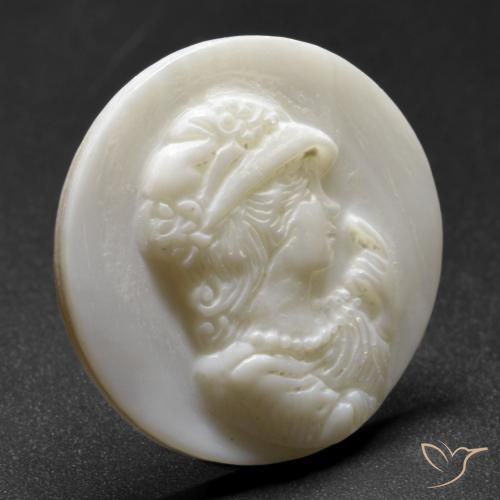 Madreperla bianco perla naturale da 17.41 ct, Rotondo, Opaco