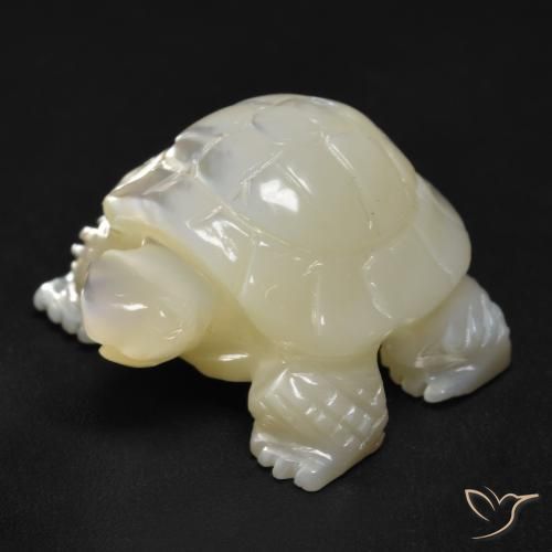 19.50ct Naturale bianco perla Madreperla, Taglio a fantasia, Opaco