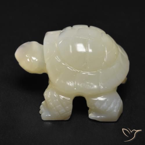 Madreperla bianco perla naturale da 19.50 ct, Taglio a fantasia, Opaco