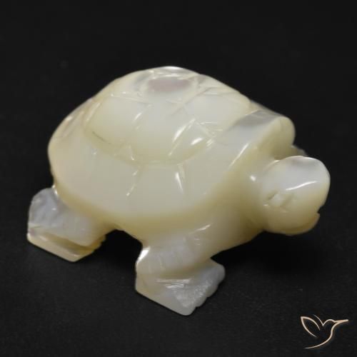18.53ct Naturale bianco perla Madreperla, Taglio a fantasia, Opaco