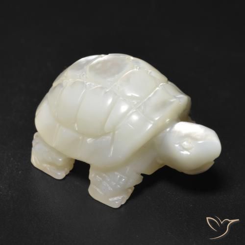23.34ct Naturale bianco perla Madreperla, Taglio a fantasia, Opaco