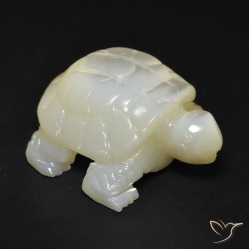 18.20ct Naturale Bianco Madreperla, Taglio a fantasia, Opaco