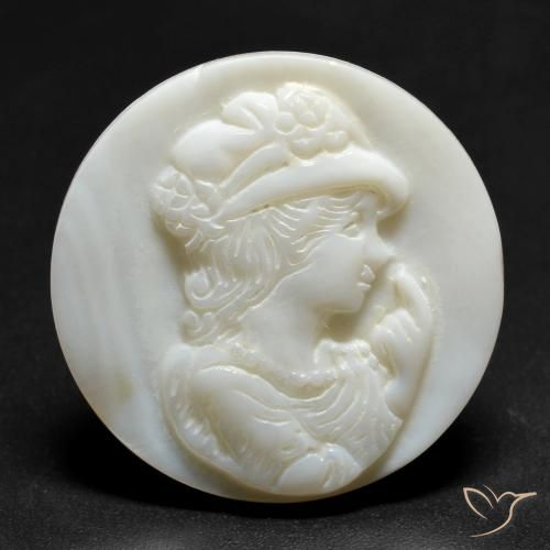 14.43ct Naturale bianco perla Madreperla, Rotondo, Opaco