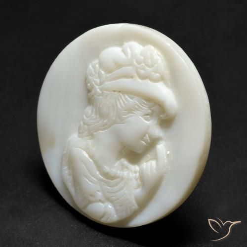 Madreperla bianco perla naturale da 14.43 ct, Rotondo, Opaco