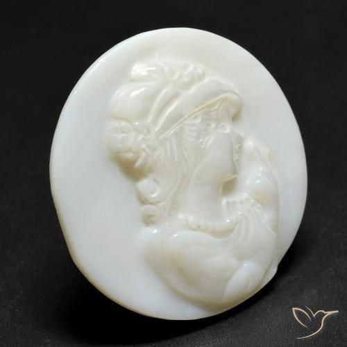 Madreperla bianco perla naturale da 14.15 ct, Rotondo, Opaco