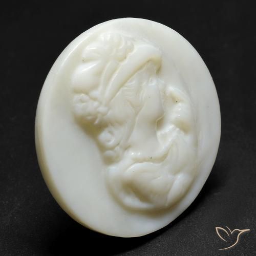 Madreperla bianco perla naturale da 16.47 ct, Rotondo, Opaco