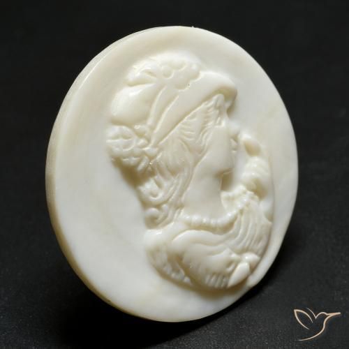 Madreperla Bianco caldo naturale da 14.49 ct, Rotondo, Opaco