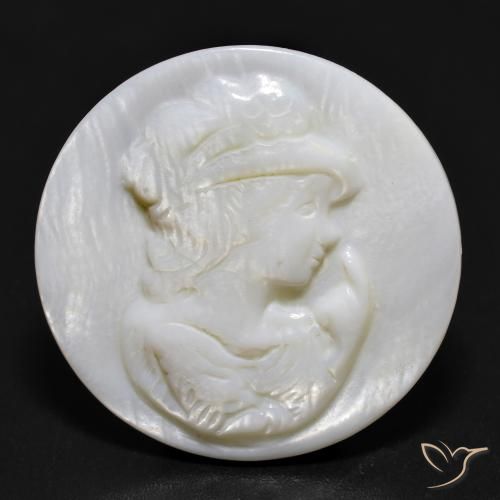 14.67ct Naturale bianco perla Madreperla, Rotondo, Opaco