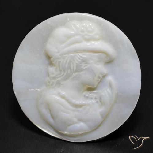 10.19ct Naturale bianco perla Madreperla, Rotondo, Opaco