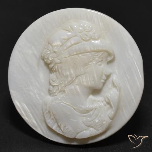 14.64ct Naturale Bianco Madreperla, Rotondo, Opaco