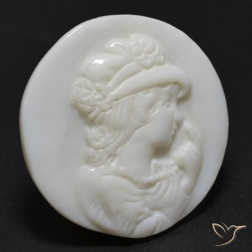 Madreperla bianco perla naturale da 12.15 ct, Rotondo, Opaco