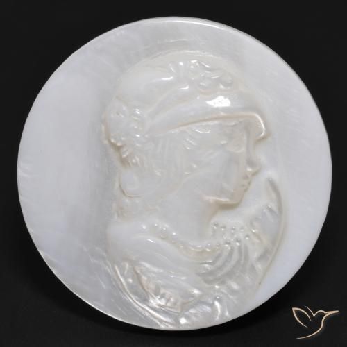 17.46ct Naturale bianco perla Madreperla, Rotondo, Opaco