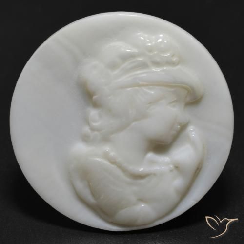 11.66ct Naturale bianco perla Madreperla, Rotondo, Opaco