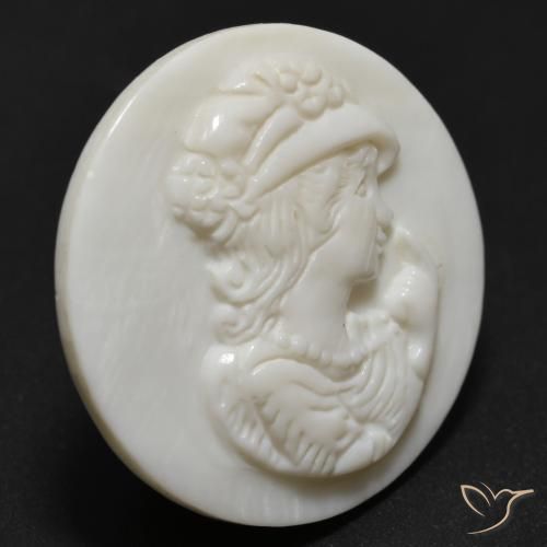 Madreperla bianco perla naturale da 17.11 ct, Rotondo, Opaco