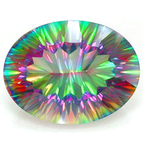 Quarzo mistico Arcobaleno superiore naturale da 7.93 ct, Taglio ovale, IF