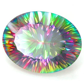 Quarzo mistico Arcobaleno superiore naturale da 7.93 ct, Taglio ovale, IF