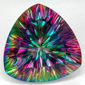 Quarzo mistico naturale multicolore da 26,73 ct, trillion, IF