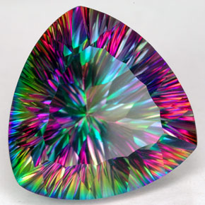 Quarzo mistico naturale multicolore da 26,73 ct, trillion, IF