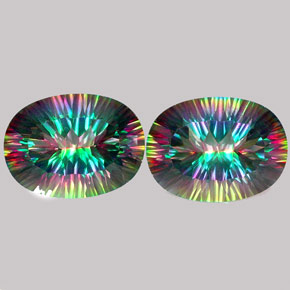 Quarzo mistico naturale multicolore da  ct, taglio ovale, IF