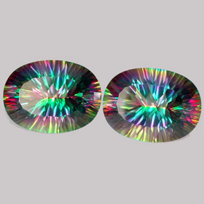 Quarzo mistico naturale multicolore da  ct, taglio ovale, IF