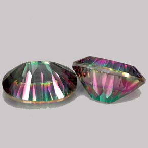 Quarzo mistico naturale multicolore da  ct, taglio ovale, IF
