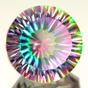 Quarzo mistico Arcobaleno superiore naturale da 12.83 ct, Taglio rotondo, IF