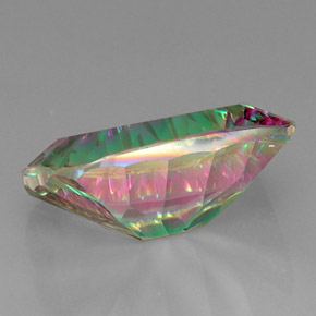 Quarzo mistico Arcobaleno superiore naturale da 21.66 ct, Taglio smeraldo, VVS