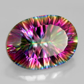Quarzo mistico Arcobaleno superiore naturale da 12.70 ct, Taglio ovale, VVS