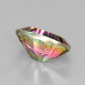 Quarzo mistico naturale multicolore da 12,67 ct, taglio ovale, VVS