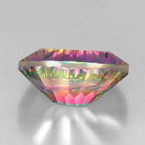 Quarzo mistico naturale multicolore da 12,54 ct, taglio ovale, VVS