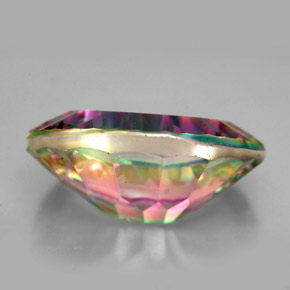 Quarzo mistico naturale multicolore da 11,34 ct, taglio ovale, VVS