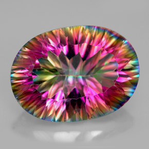 Quarzo mistico Arcobaleno superiore naturale da 11.76 ct, Taglio ovale, VVS