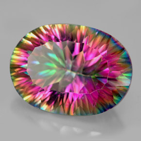 Quarzo mistico Arcobaleno superiore naturale da 11.76 ct, Taglio ovale, VVS