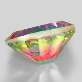 Quarzo mistico naturale multicolore da 13,00 ct, taglio ovale, VVS