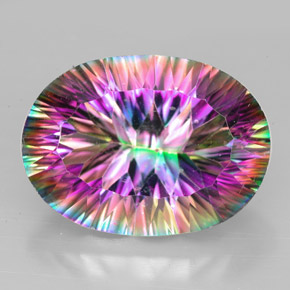 Quarzo mistico Arcobaleno superiore naturale da 13.22 ct, Taglio ovale, VVS