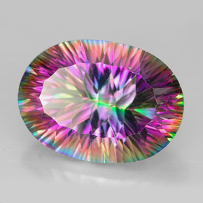 Quarzo mistico Arcobaleno superiore naturale da 13.22 ct, Taglio ovale, VVS