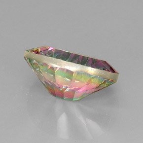 Quarzo mistico naturale multicolore da 12,60 ct, taglio ovale, VVS