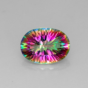 Quarzo mistico Arcobaleno superiore naturale da 11.64 ct, Taglio ovale, VVS