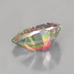 Quarzo mistico naturale multicolore da 4,86 ct, taglio a pera, VVS-VS