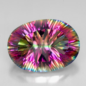 Quarzo mistico Arcobaleno superiore naturale da 11.22 ct, Taglio ovale, VVS-VS