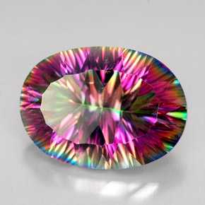 Quarzo mistico Arcobaleno superiore naturale da 11.22 ct, Taglio ovale, VVS-VS
