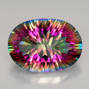 Quarzo mistico Arcobaleno superiore naturale da 11.34 ct, Taglio ovale, VVS-VS
