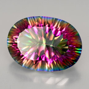 Quarzo mistico Arcobaleno superiore naturale da 11.34 ct, Taglio ovale, VVS-VS
