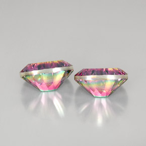 Gemme di Quarzo mistico Arcobaleno superiore naturale da  ct, Taglio ovale, VVS-VS