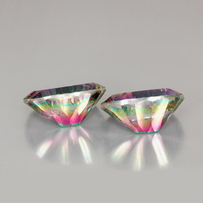 Gemme di Quarzo mistico Arcobaleno superiore naturale da  ct, Taglio ovale, VVS-VS