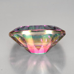 Quarzo mistico naturale arcobaleno premium da 11,41 ct, taglio ovale, VVS