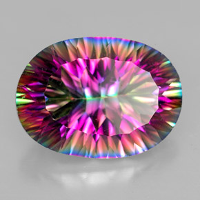 Quarzo mistico Arcobaleno superiore naturale da 11.77 ct, Taglio ovale, VVS-VS