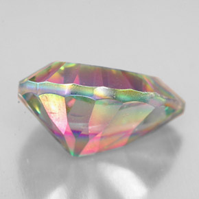 Quarzo mistico arcobaleno premium naturale da 5,05 ct, taglio a pera, VVS