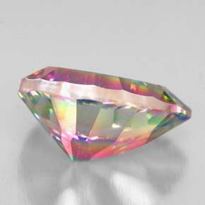 Quarzo mistico naturale multicolore da 4,89 ct, taglio a pera, VVS-VS